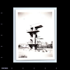 Vintage Photo SWIMMING POOL AND DIVING BOARD PLATFORM