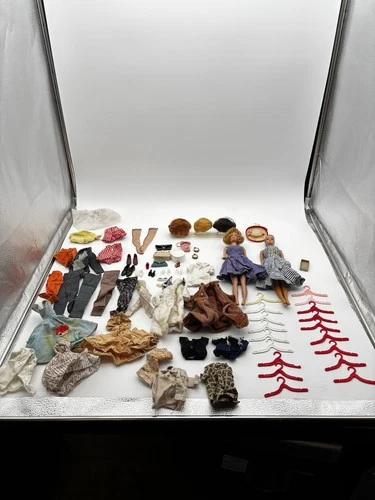 Vtg 60s Barbie And Ken Dolls Lot Of Clothes & Accessories Mattel 1960's Original