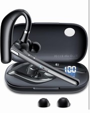 Bluetooth Headset V5.3, Wireless Earpiece with 500mAh Charging Case Hand-Free