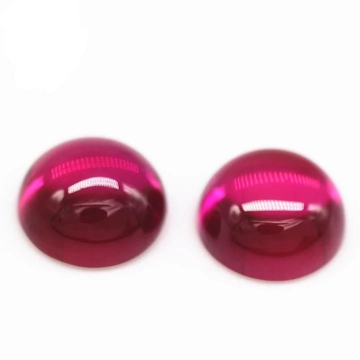AAA Synthetic Ruby Round Lab Created Flat Back Loose Gemstone Assorted Jewelry - Image 2 of 4