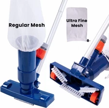 Upgraded Swimming Pool Spa Jet Vacuum Cleaner with Brush & 56" Pole,for Above...