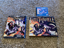 Full Throttle PC Game 1995 Big Box Lucas Arts Complete with strategy guide