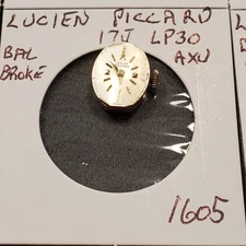 LADIES  LUCIEN PICCARD  17j  LP30   AXU     WRIST  WATCH MOVEMENT    #1605