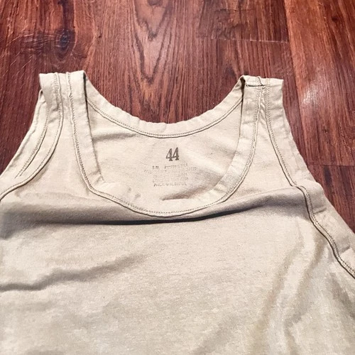 Original WWII US Army Vintage Undershirt Tank Top Blank Mint Military Mens L 44