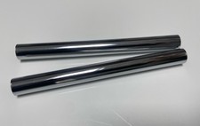 Aeon 2 x Designer 15mm x 200mm Polished Silver Chrome Radiator Connection Pipes