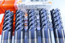 LOT  5 PCS  IMCO 1/2" OMEGA 6 FLUTE SQUARE CORNER CARBIDE 69079 CNC END MILLS