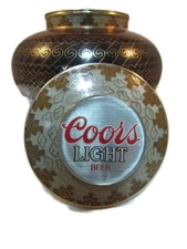 Coors Light Beer Cremation Brass Urn 40 lb Brown Cloisonne Adobe Design