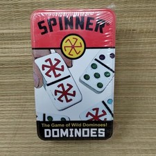 Spinner Colored Dot Dominoes Set with 66 Tiles Wild Gameplay All Ages Sealed New