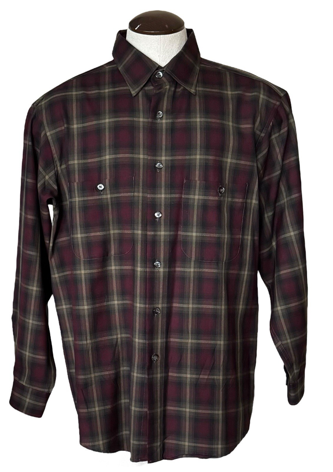 Pendleton Sir Pendleton Shirt 100% Wool Plaid Bur… - image 1
