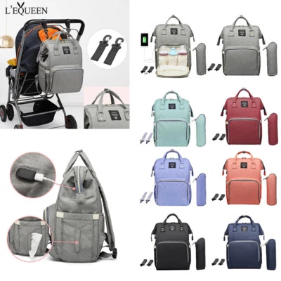 LEQUEEN Multi-Use Large Mommy Baby Windel Windel Rucksack Mama Wickeltasche - Bild 1 von 4