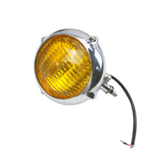 Lámpara de faro retro ámbar ámbar para motocicleta Harley Triumph Crusier Chopper personalizada