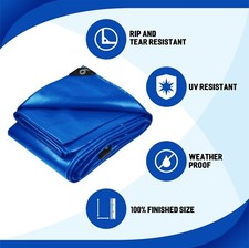 Heavy Duty 10 Mil Tarp Cover Waterproof Tear UV Resistant Poly Tarpaulin Camping