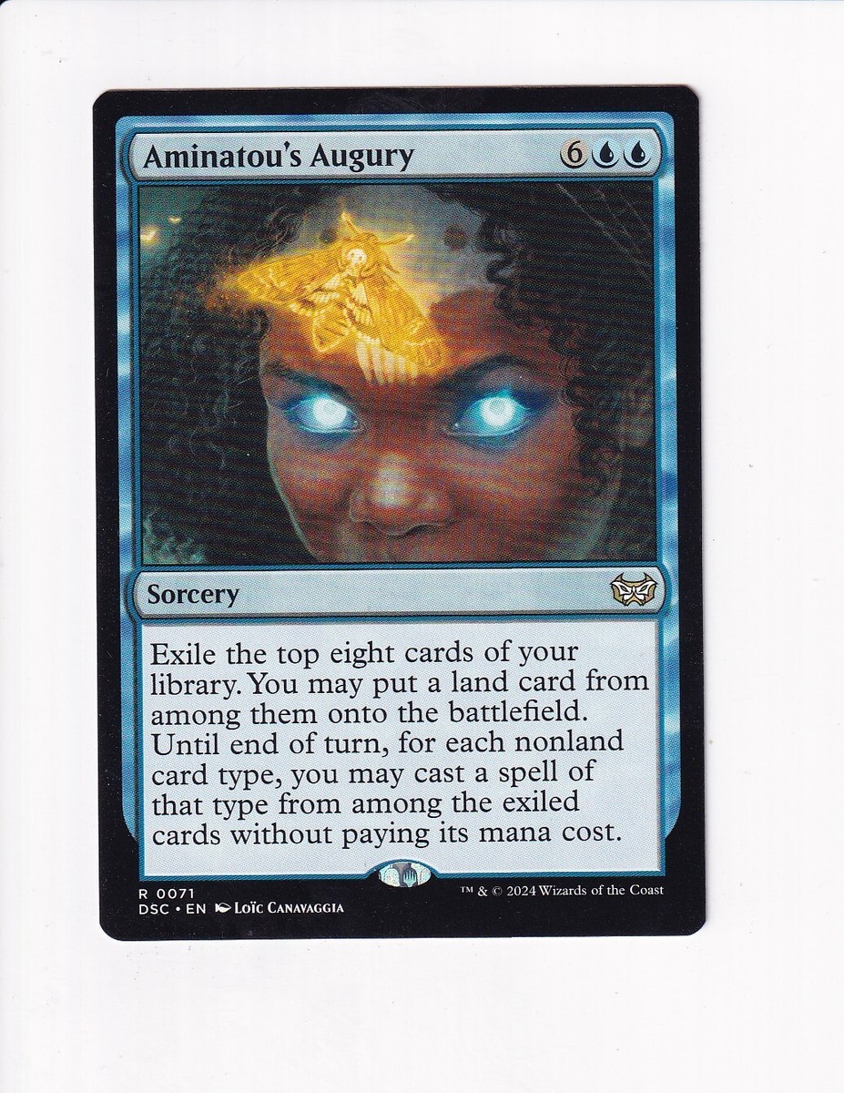 mtg top duskmourn cards MAGIC THE GATHERING MTG COMMANDER: DUSKMOURN AMINATOU'S AUGURY