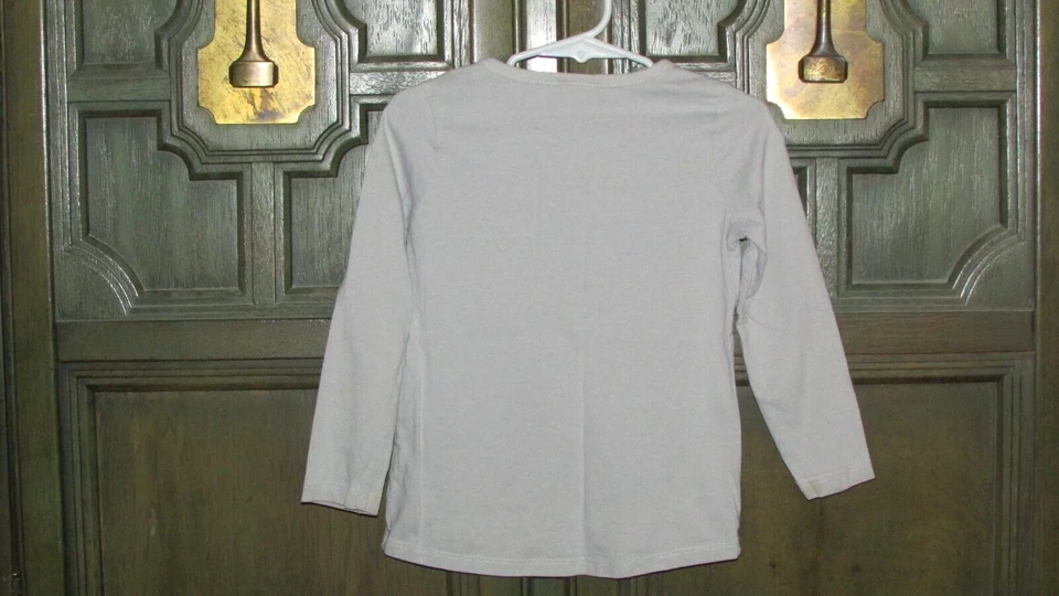 GYMBOREE Top Gris Navidad con Reno, Bufanda y Astas Doradas 4T (Bebé 43) Foto 4 de 4