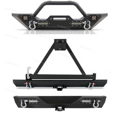 Front Or Rear Bumper W D-rings Led Lights Fit For 1987-2006 Jeep Wrangler Tj Yj Front Or Rear Bumper W D-rings Led Lights Fit For 1987-2006 Jeep Wrangler Tj Yj