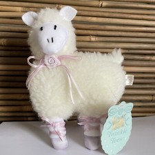 Vintage Russ Plush Sherpa Sheep Lamb Ballerina Twinkle Toes Little Pink Ribbon