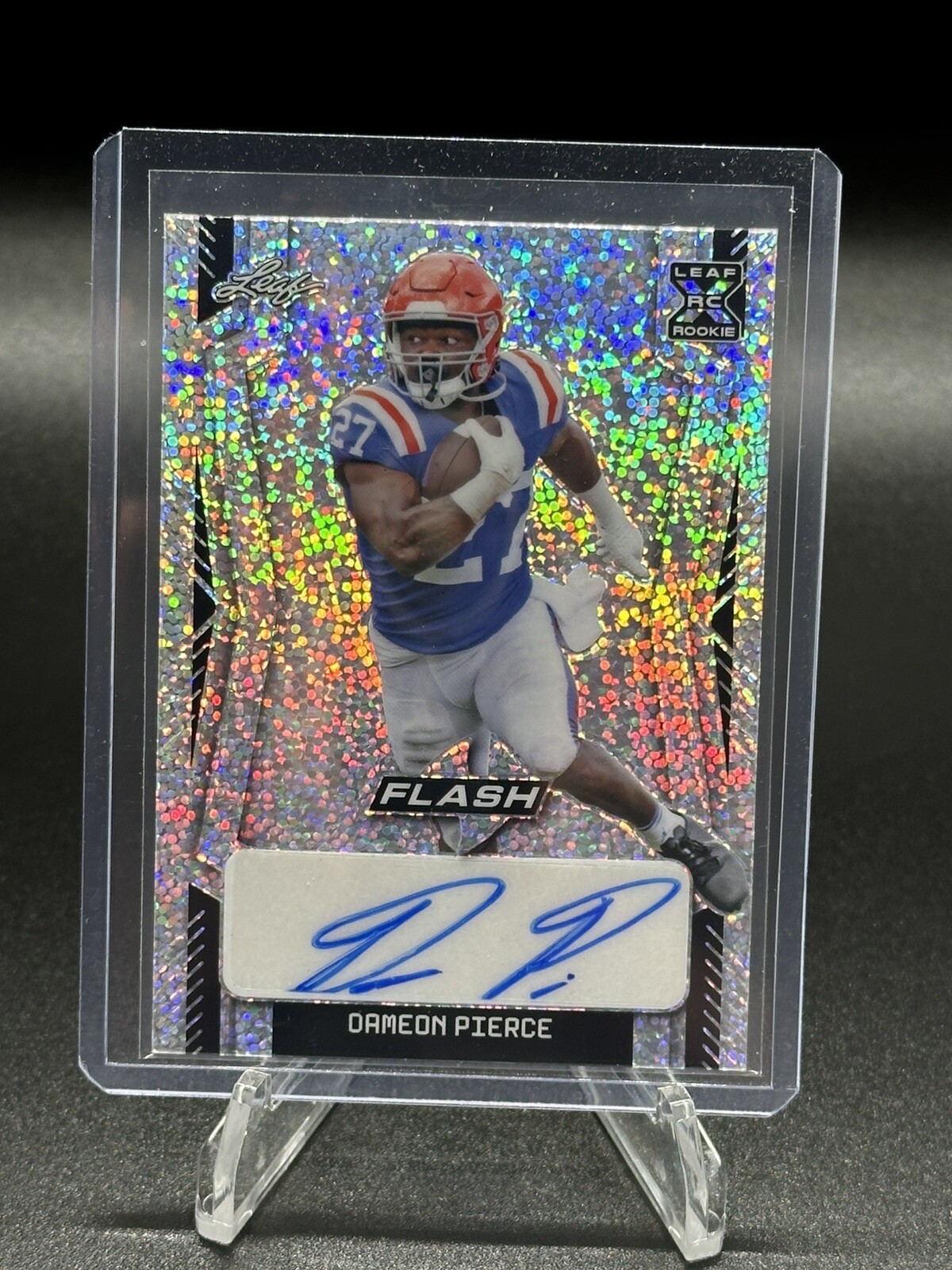 Dameon Pierce Leaf Flash Autographs #BADP2 Silver Metalized Sparkles