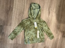 Cat  Jack Unisex Kids Tie-Dye Pullover Hoodie, Army Green Size XS