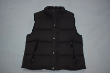 Margaret Howell Dark Button Popper Zip Quilted Gilet Jacket Womens Small Xs 6/8