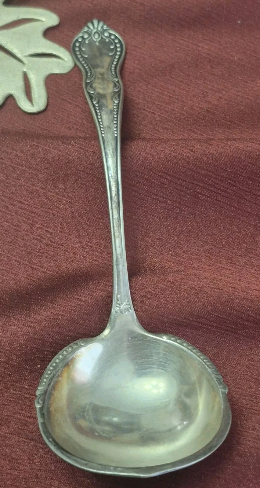 Antique Towle Silver Plate Ladle With Mono