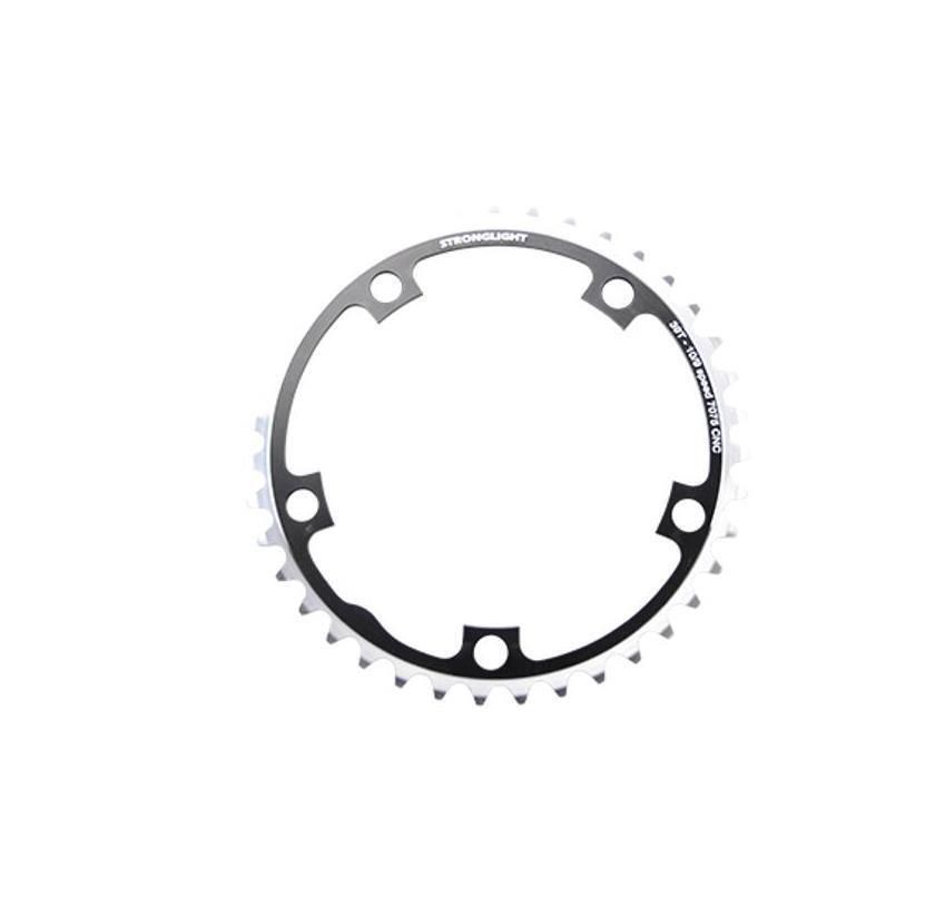Plateau route 130mm 39 dents noir en alu 7075 pour transmission 8/9/10v