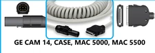 NEW GE Coiled Data Acquisition, CAM 14 Coiled 15 FT EKG Trunk Cable 2016560-002