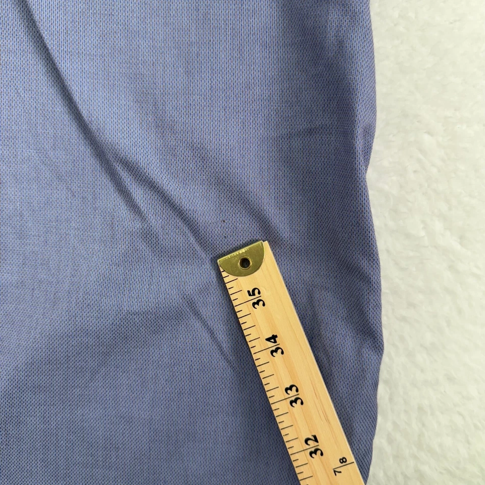 Manzini Uomo Dress Shirt Mens 17 34/35 Blue Stripe 100% Combed Cotton *STAINS* - Image 3 of 4