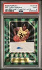 PSA 9 BRICE SENSABAUGH #/75 Auto 2023 Donruss Signature Series HOLO GREEN LASER