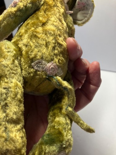 OOAK Green Jointed Elephant by Russian Master Feechka Dolls - Picture 5 of 6