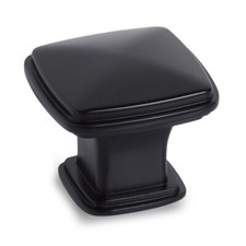 31mm Matt Black Square Cabinet Knob Kitchen Cupboard Door Drawer Wardrobe Pull