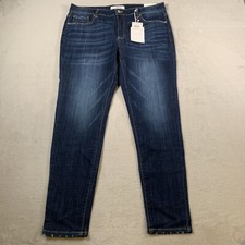 Kancan Jeans Womens Plus XL Beth Super Skinny Dark High Rise Designer 36x30 NEW