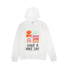 NEW Have a Nike Day Men's French Terry Pullover Hoodie White Medium DQ4171-100