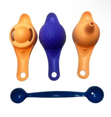 Tupperware Gadgets New Lot Of 4 Melon Baller Funnel Egg Separator Sieve 