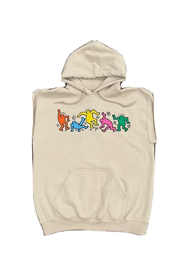 purple keith haring sweatshirt