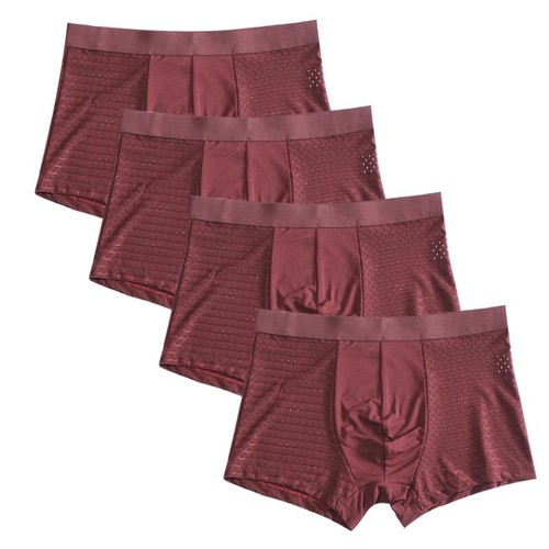 4pcs/lot Bamboo Fiber Men's Boxer Pantie Underpant Plus Size Shorts Breathable - Picture 33 of 34
