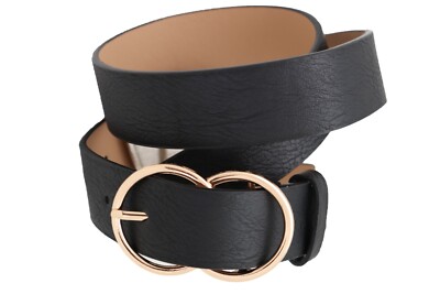 Women Black Sleek Signature Strap Fashion Belt Hip Waist  display picture 1