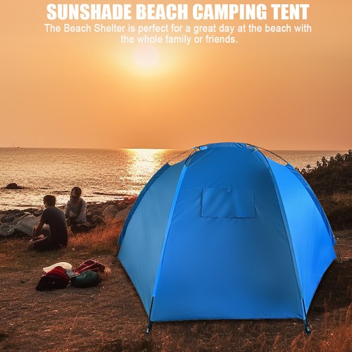 Pop Up Strandmuschel UV Schutz Sonnenschutz Sonnensegel Strandzelt Automatik - Bild 4 von 20