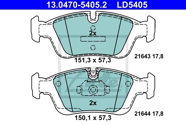 Ate | 2 Bremsscheiben + BremsbeläGe Ceramic Va + Ha FüR Bmw Z3 E36-image
