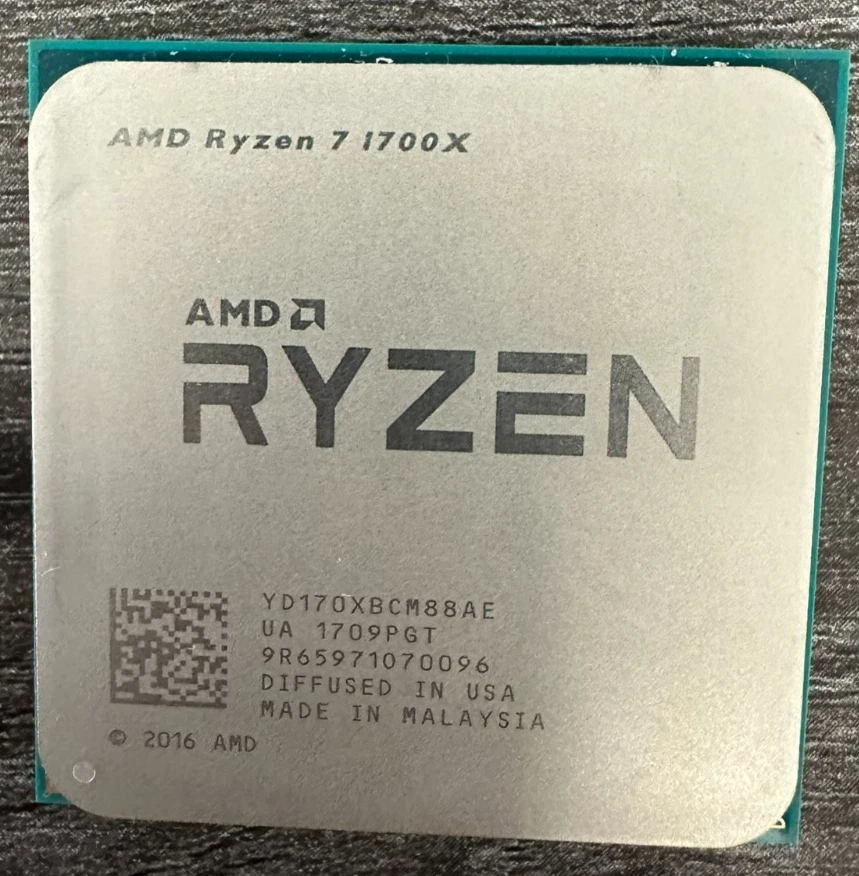 AMD Computer AMD Ryzen 7 1700X Processor Model 8 Single Core