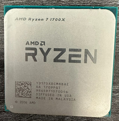 AMD Ryzen 7 1700X 3.40GHz 8 Core 16 Thread AM4 Tested Working CPU Only