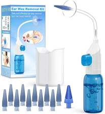 Ear Wax Removal Kit, Ear Cleaning Kits Manual Safe Ear Irrigation Flushing Syste