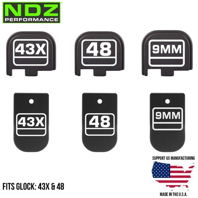 NDZ Glock 43X 48 Slide Cover Plate Magazine Base Plate Aluminum