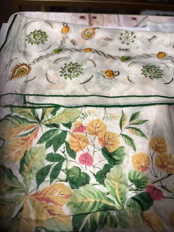 批量 6 件 Hankies 棉花卉 无污渍 准备使用 美丽! 12-14英寸 — 第 3/4 张图片