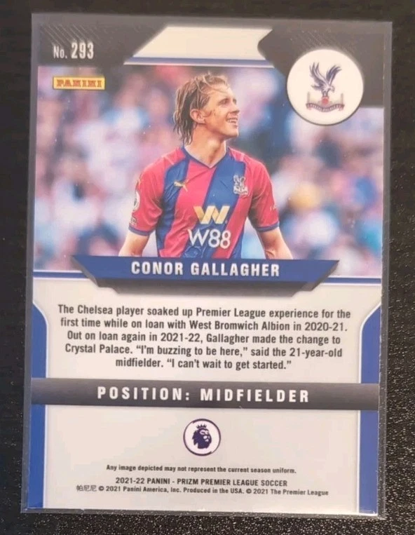 Conor Gallagher #293 2021-22 Panini Prizm EPL Base Chelsea Crystal Palace - Image 2 of 3
