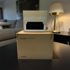 Brand New Sonos Outdoor White Wired Speakers (Pair) & Sonos AMP Bundle