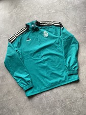 Adidas 2021-22 Real Madrid Training Zip Drill Top Sweatshirt Blue Size M