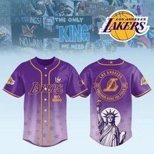 Lakers 2026 No Kings Freedom Runs The Field Baseball Jersey