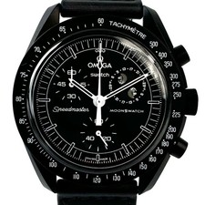 Omega x Swatch Mission to the Moonphases Snoopy Quartz Bio-Ceramic Watch Black