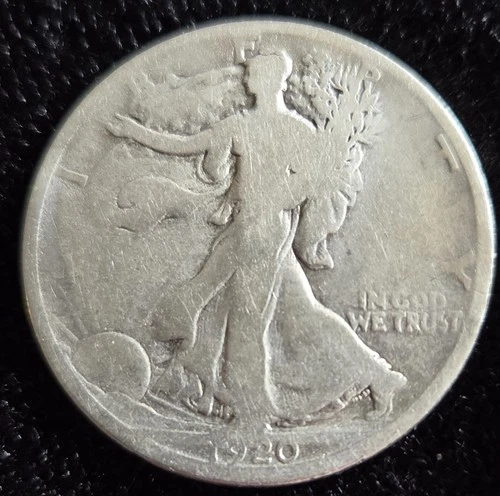 1920 D Walking Liberty Half Dollar About Good 90% Silver See Pics