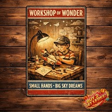 Tiger Wearing Mortarboard Funny Vintage Wall Art Decor Tin Metal Sign